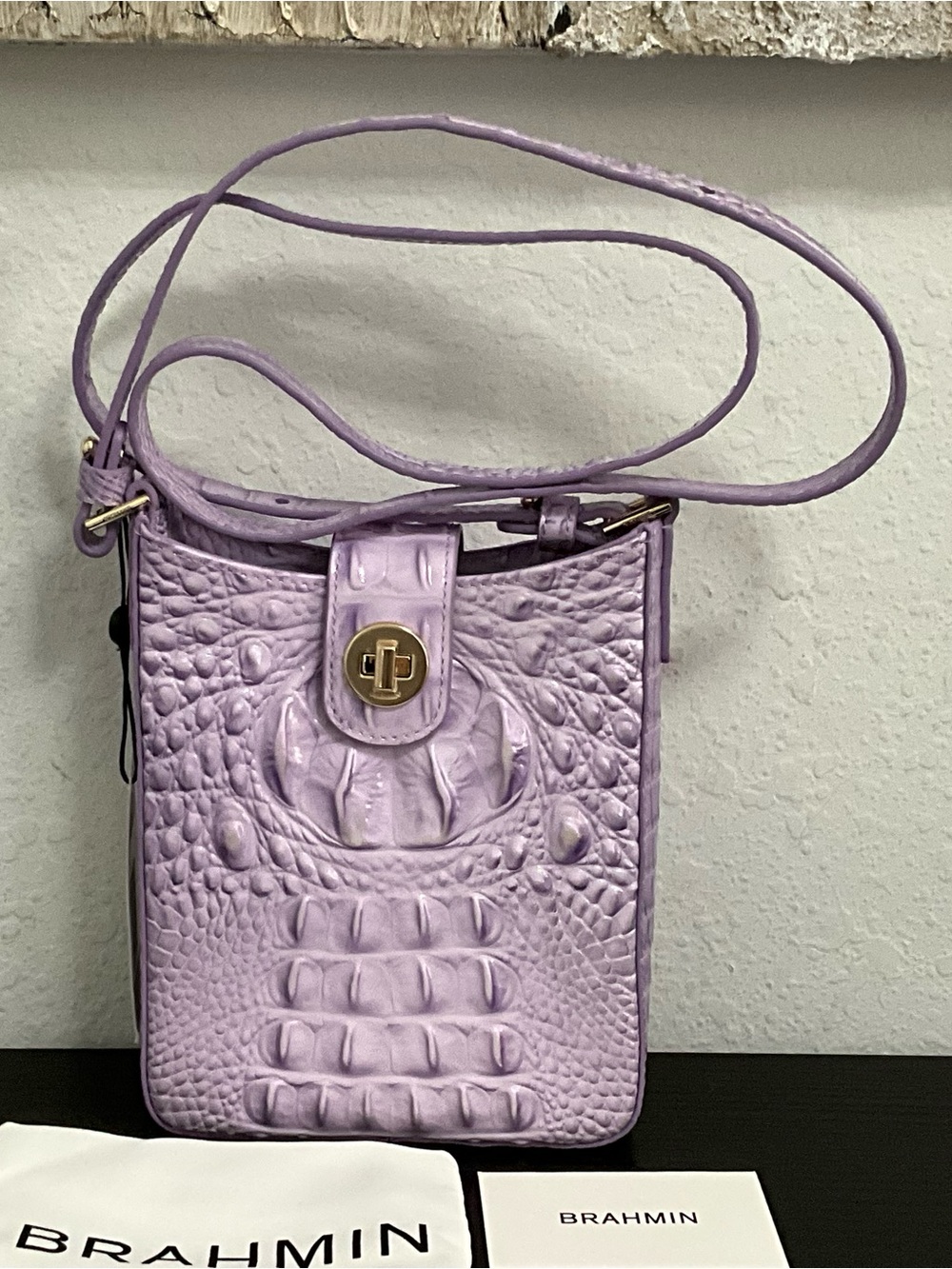Brahmin Marley GENTILE LAVENDER MELBOURNE Leather W/Eye
